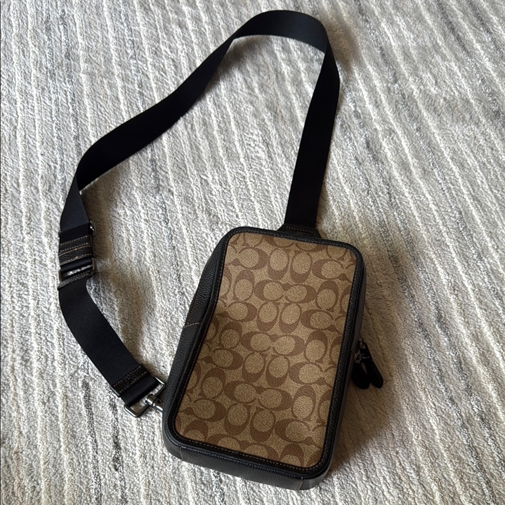 Men's Brown Coach Sling Bag